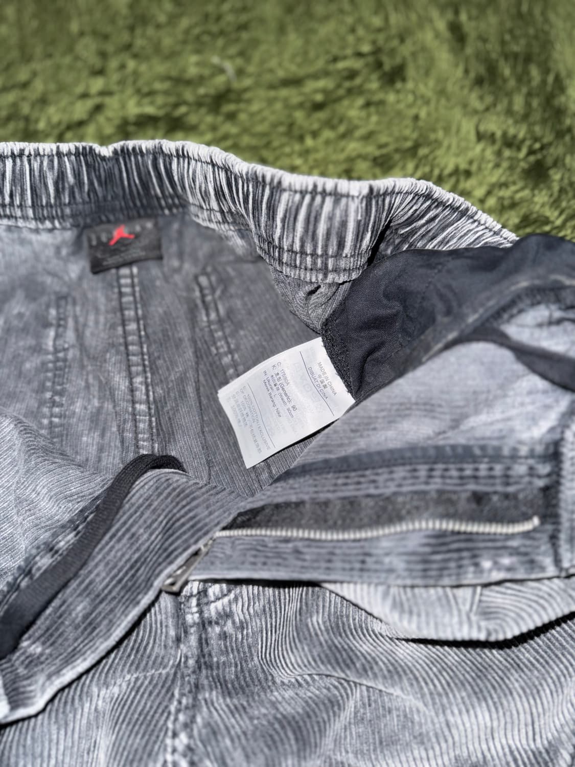 [L] 조던 플라이트 시카고 워시드 코듀로이 팬츠 블랙 그레이 상품이미지5