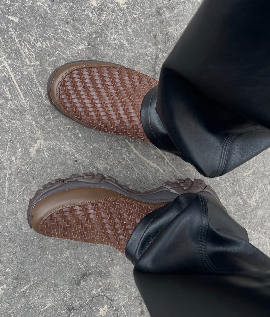 [275] 머렐 1trl moab2 우븐 슬라이드 레더 블랙 상품이미지2