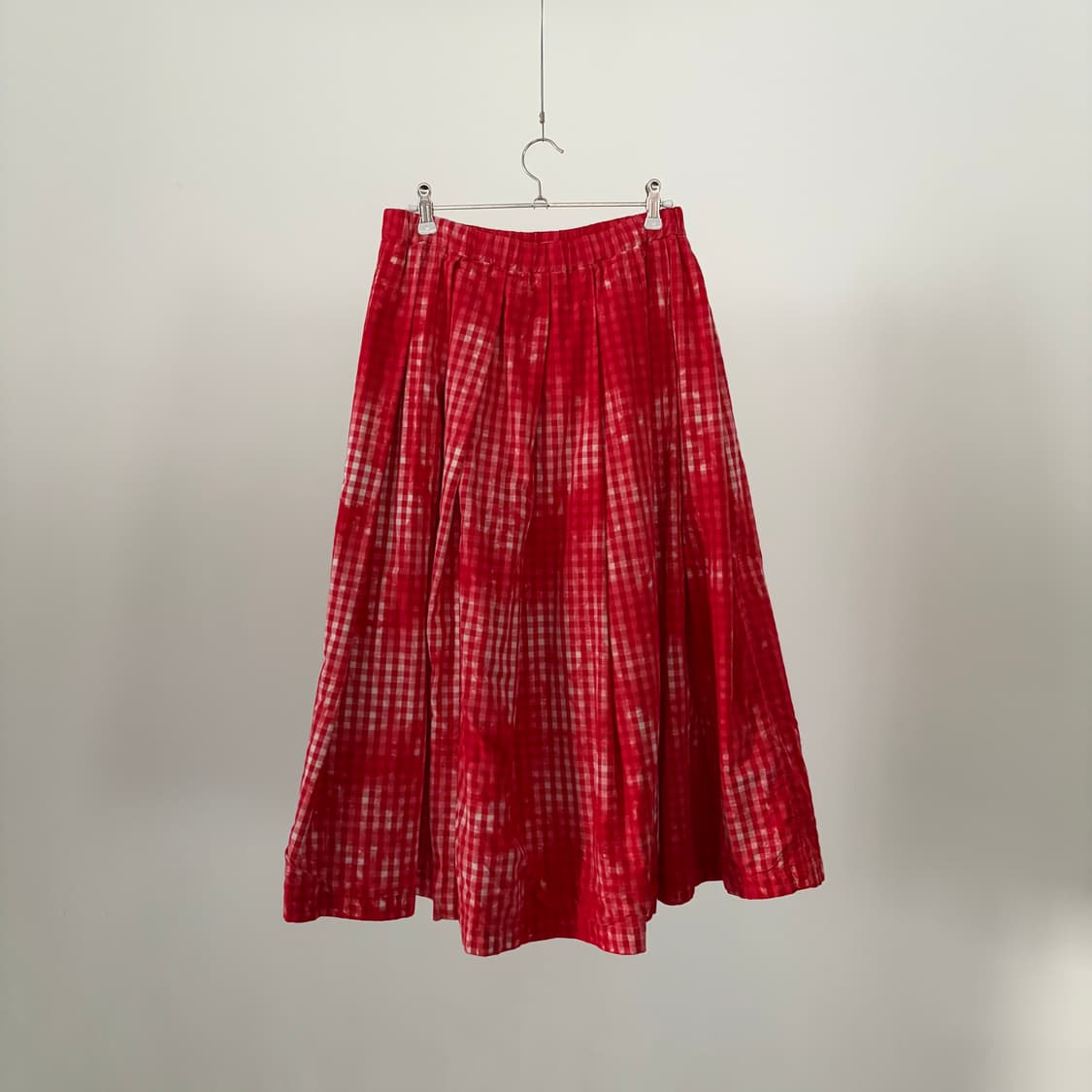 Tie Dyed Check Pleats Skirt 상품이미지6