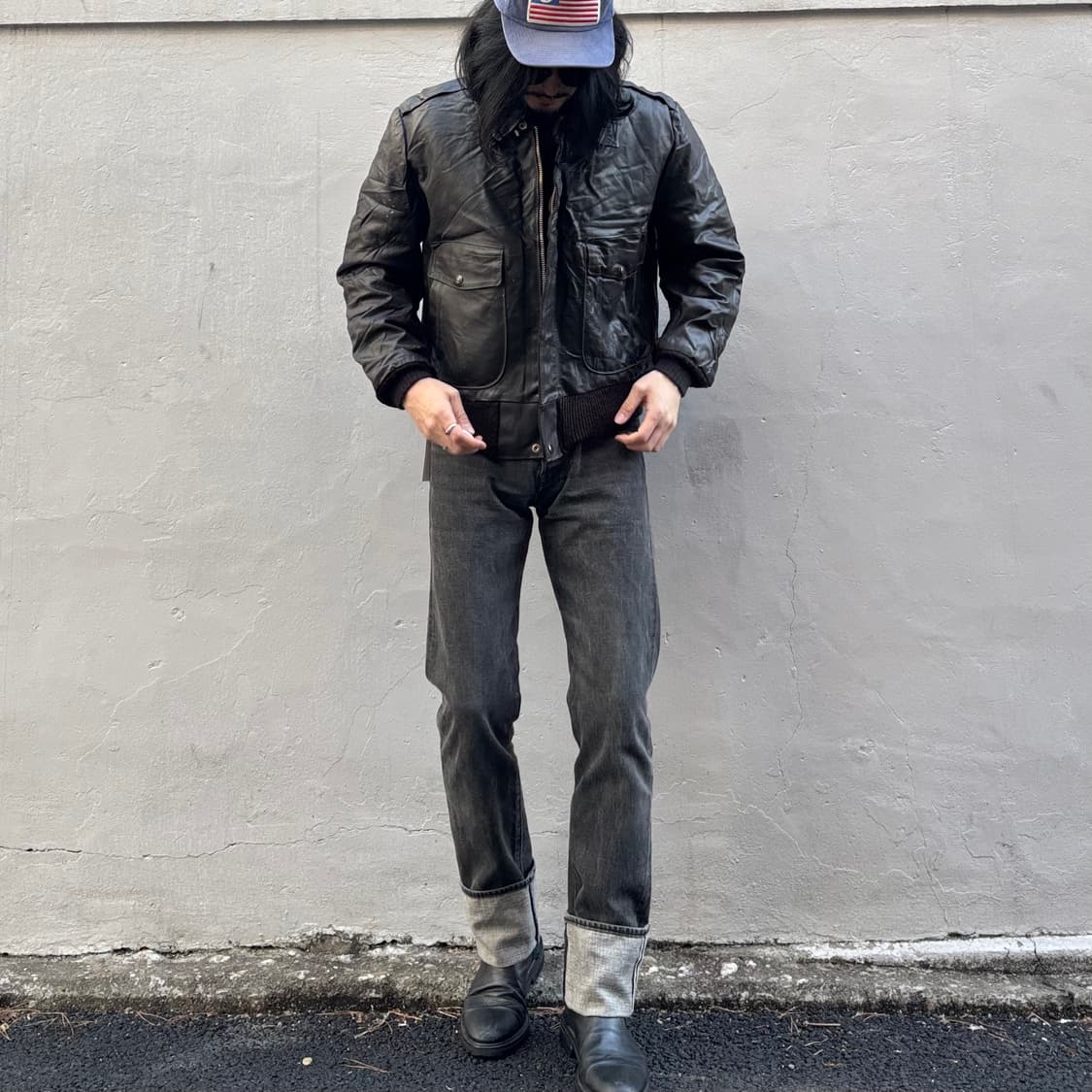 일본 인디언 모터사이클 셀비지 데님 팬츠 상품이미지3