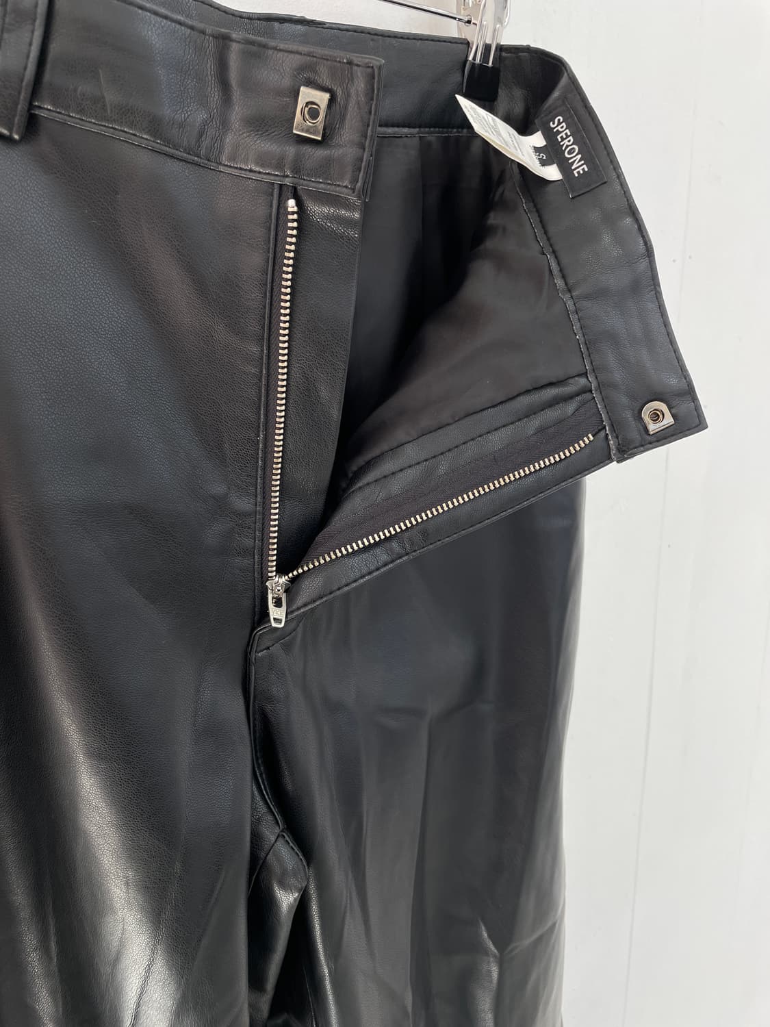 스페로네(SPERONE) 페이크 레더 와이드 팬츠 상품이미지5