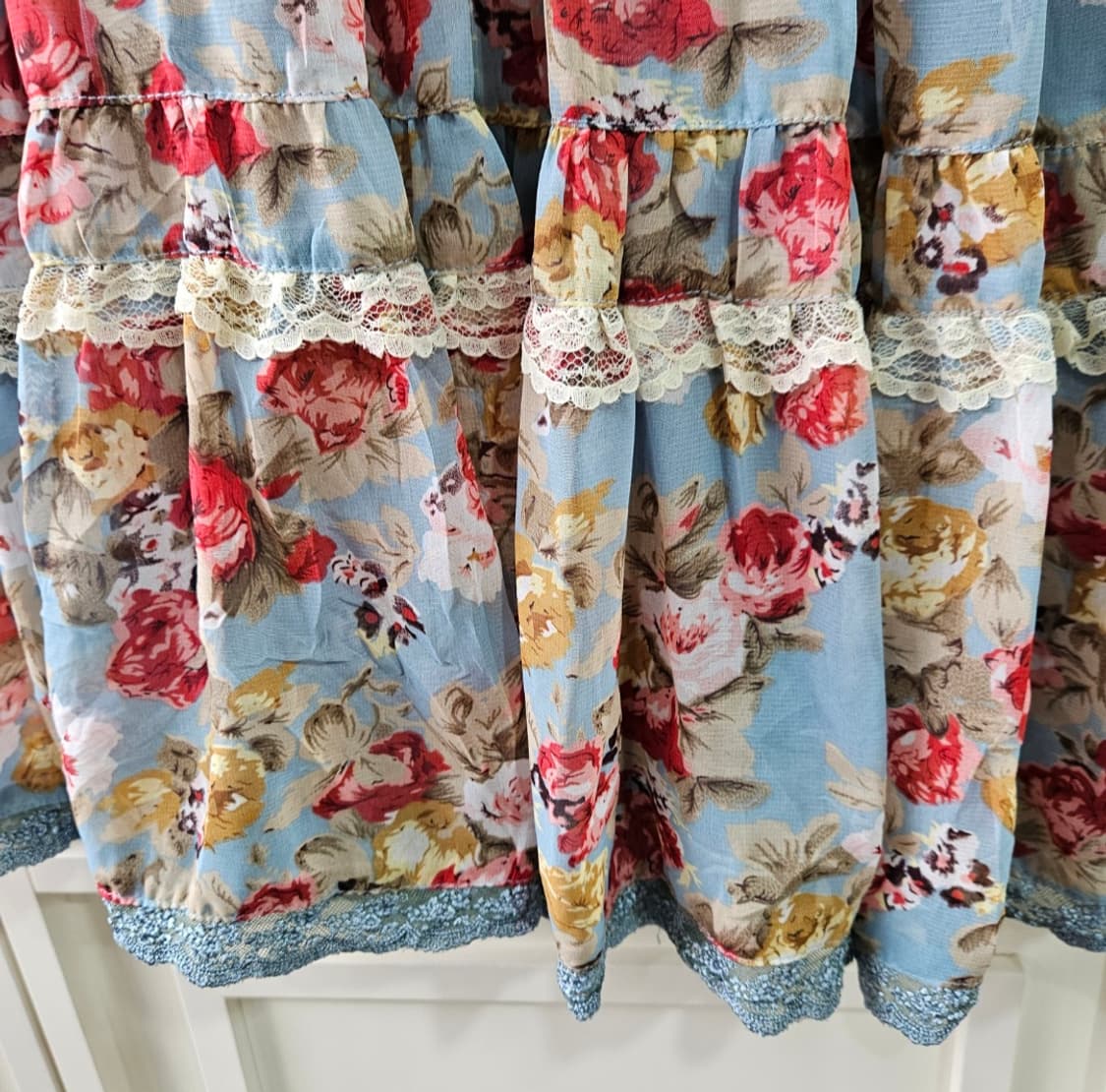 엑시즈팜(axes femme) 빈티지 플라워 레이스 원피스 상품이미지4