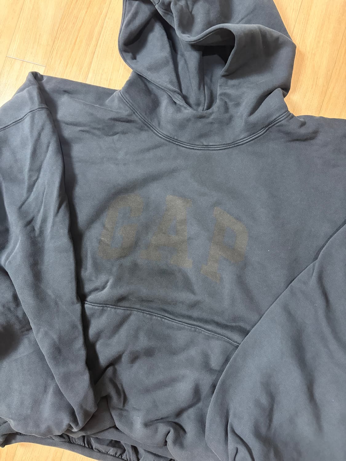 이지갭 도브 발렌시아가 후드 워시드 블랙 상품이미지2