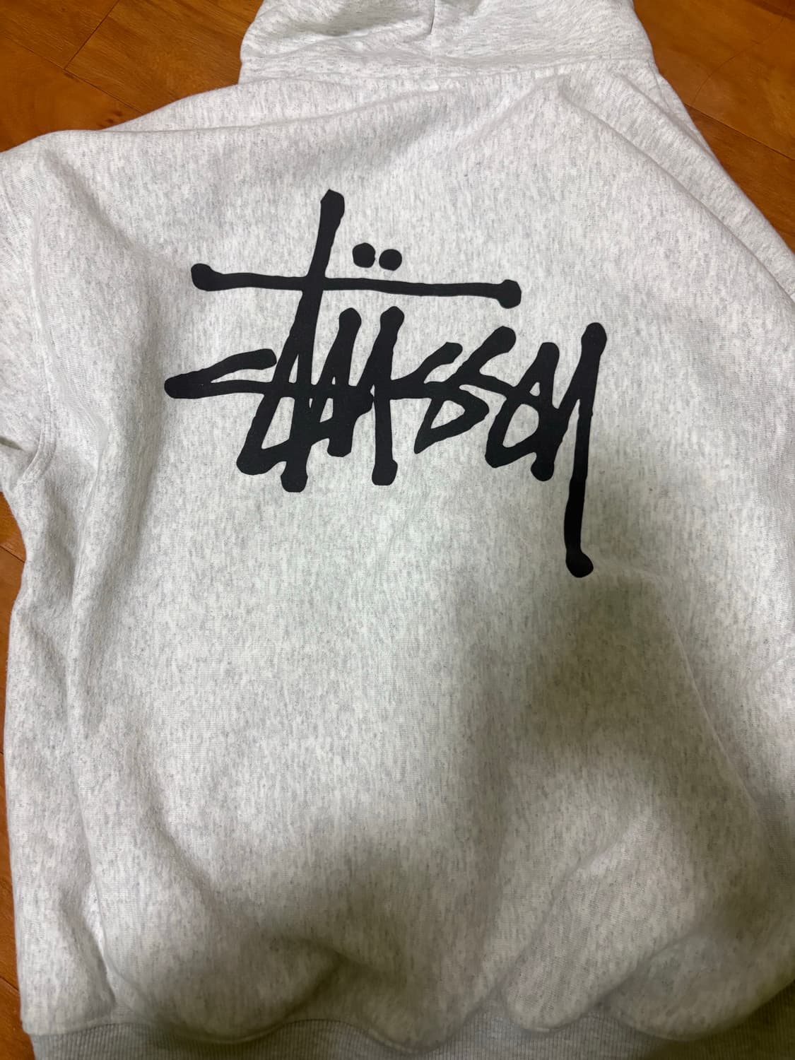 스투시 베이직 스투시 후드 집업 애쉬 헤더 상품이미지3