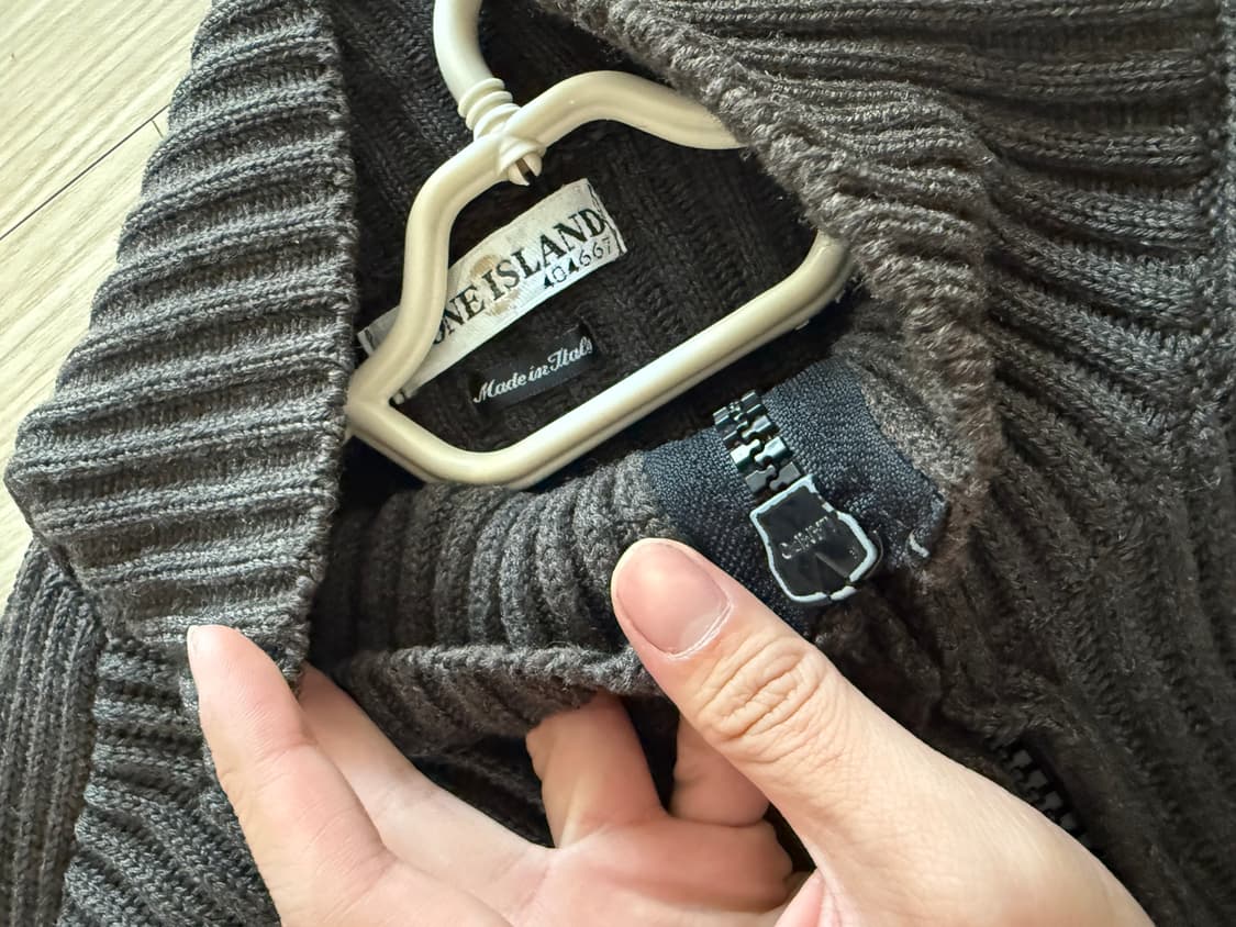 스톤아일랜드 2001 하이넥 니트집업 상품이미지4