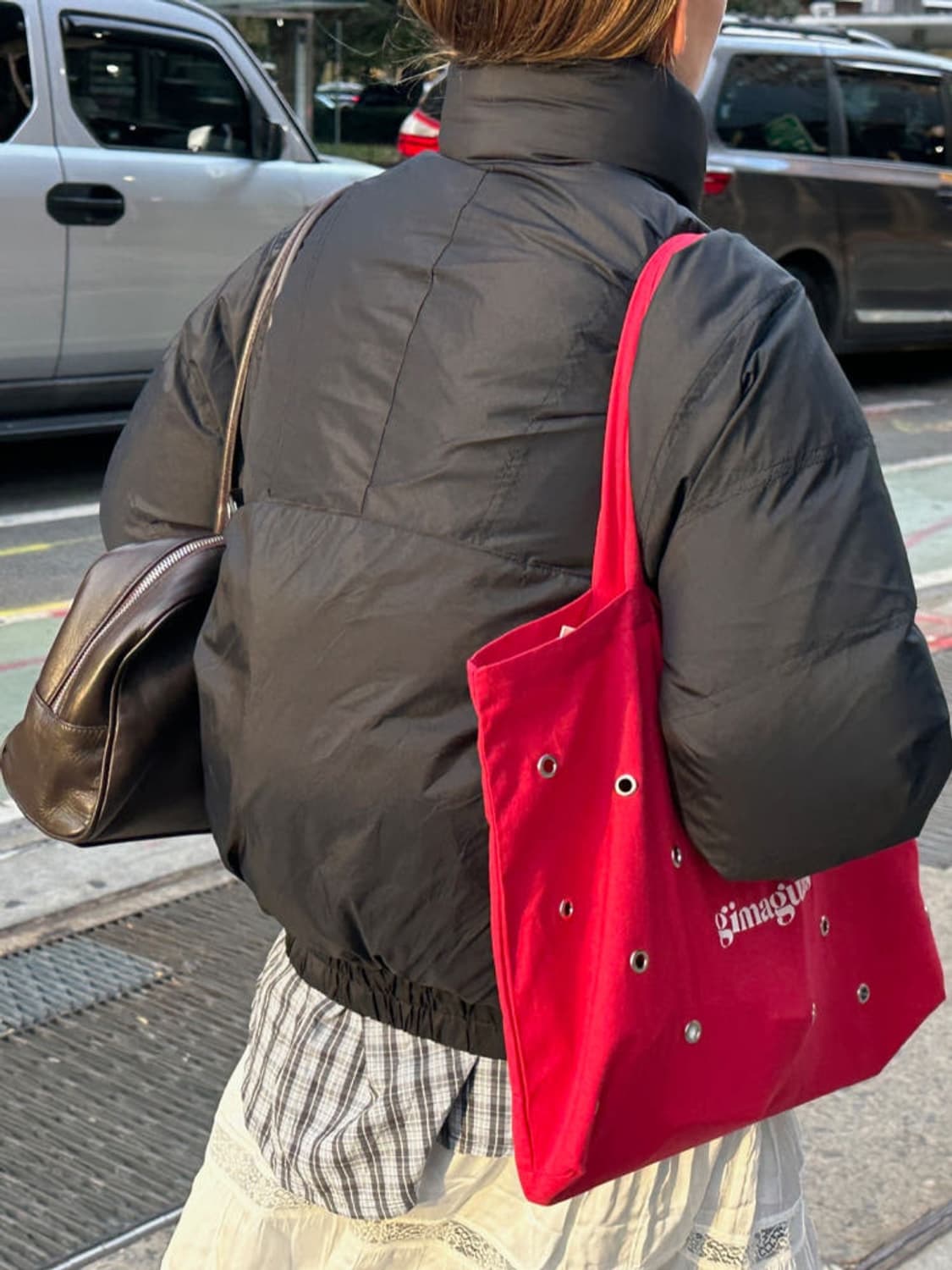 기마구아스 빅 아일렛 토트백 레드 상품이미지1