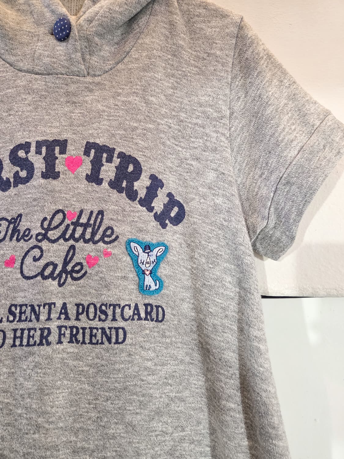 키치 반팔 후드 탑 상품이미지3