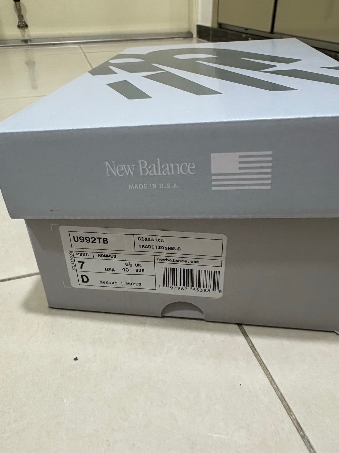 뉴발란스 992 코어블랙 us7 250 상품이미지6