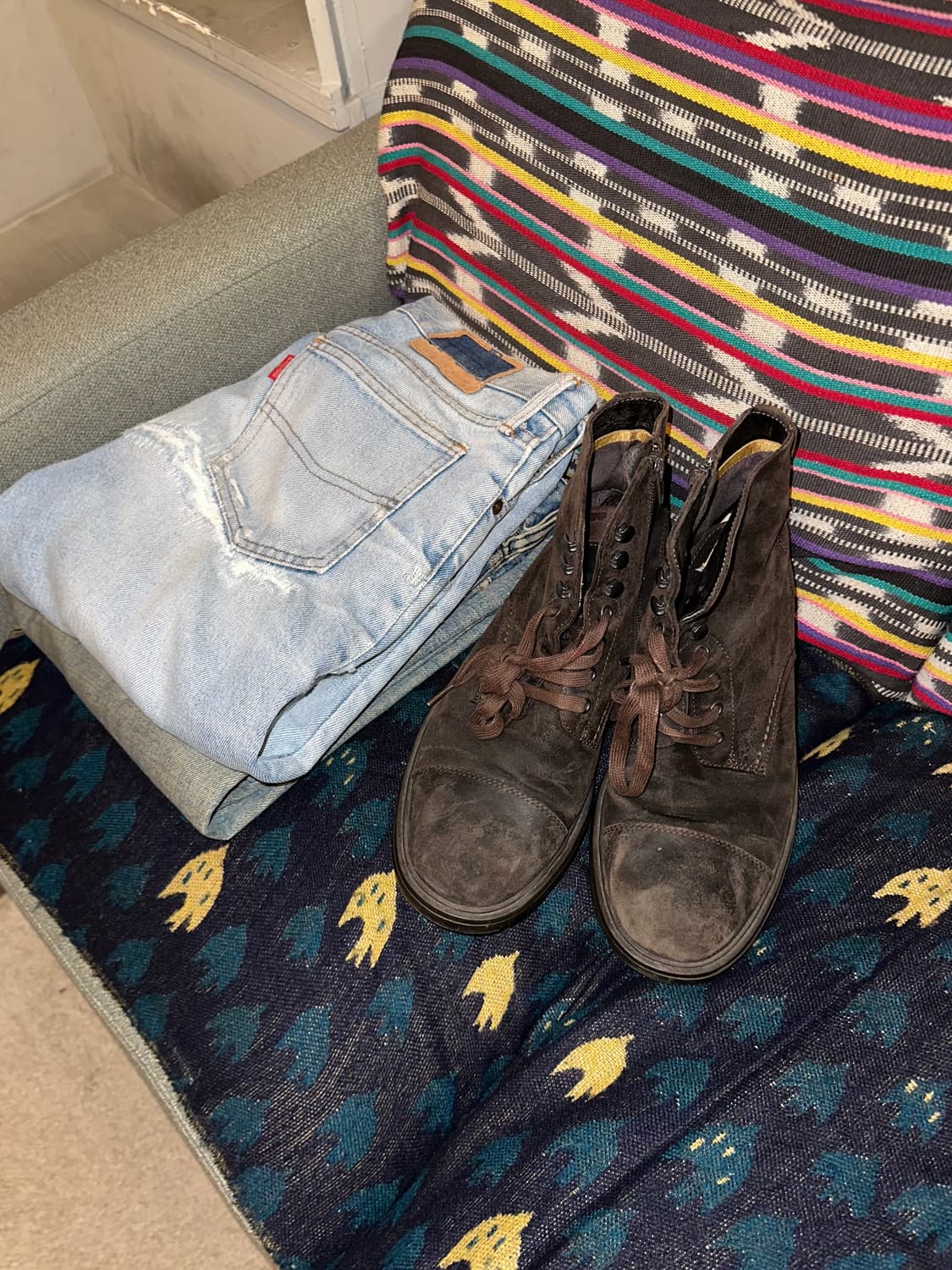 Camper suede aged lace hook coated boots 상품이미지5