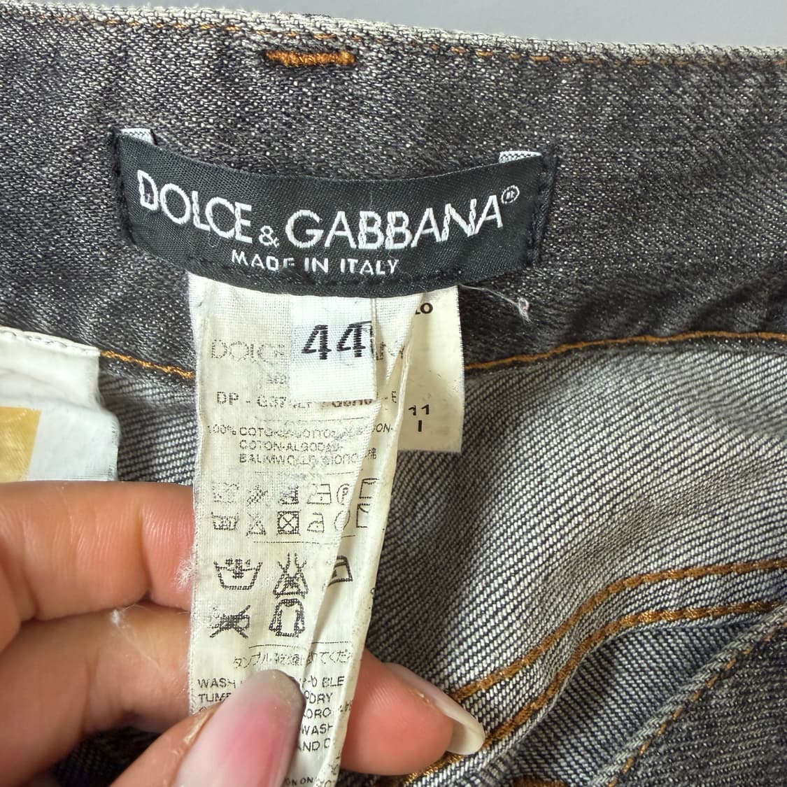 (29) 돌체앤가바나 14골드 워싱 흑청 데님팬츠 상품이미지5