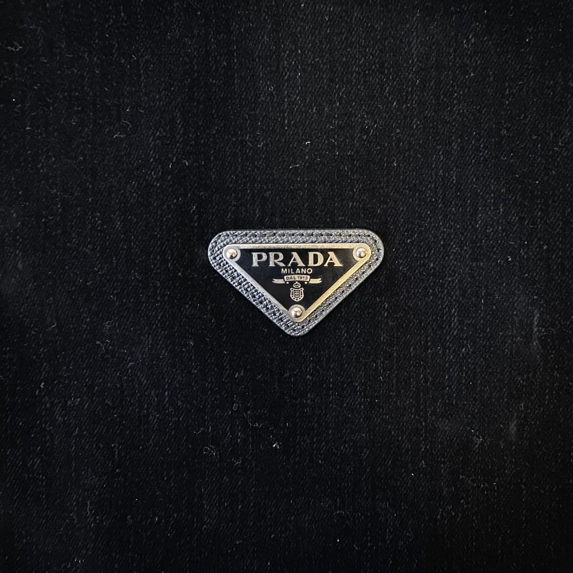 [M] 프라다 벨벳 데님 블루종 자켓 블랙 상품이미지4