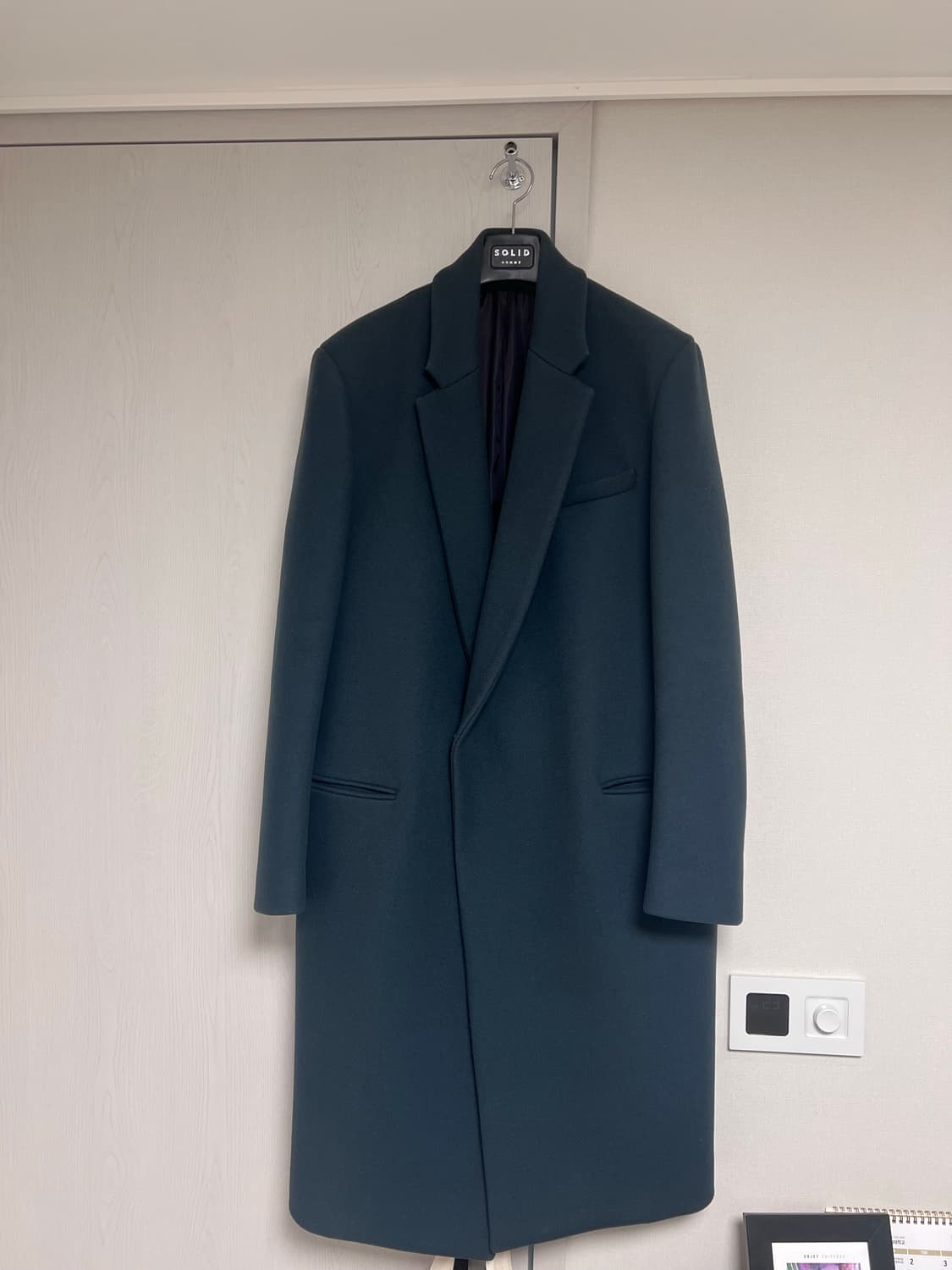 솔리드옴므 다크그린 캐시미어 코트 50 상품이미지1