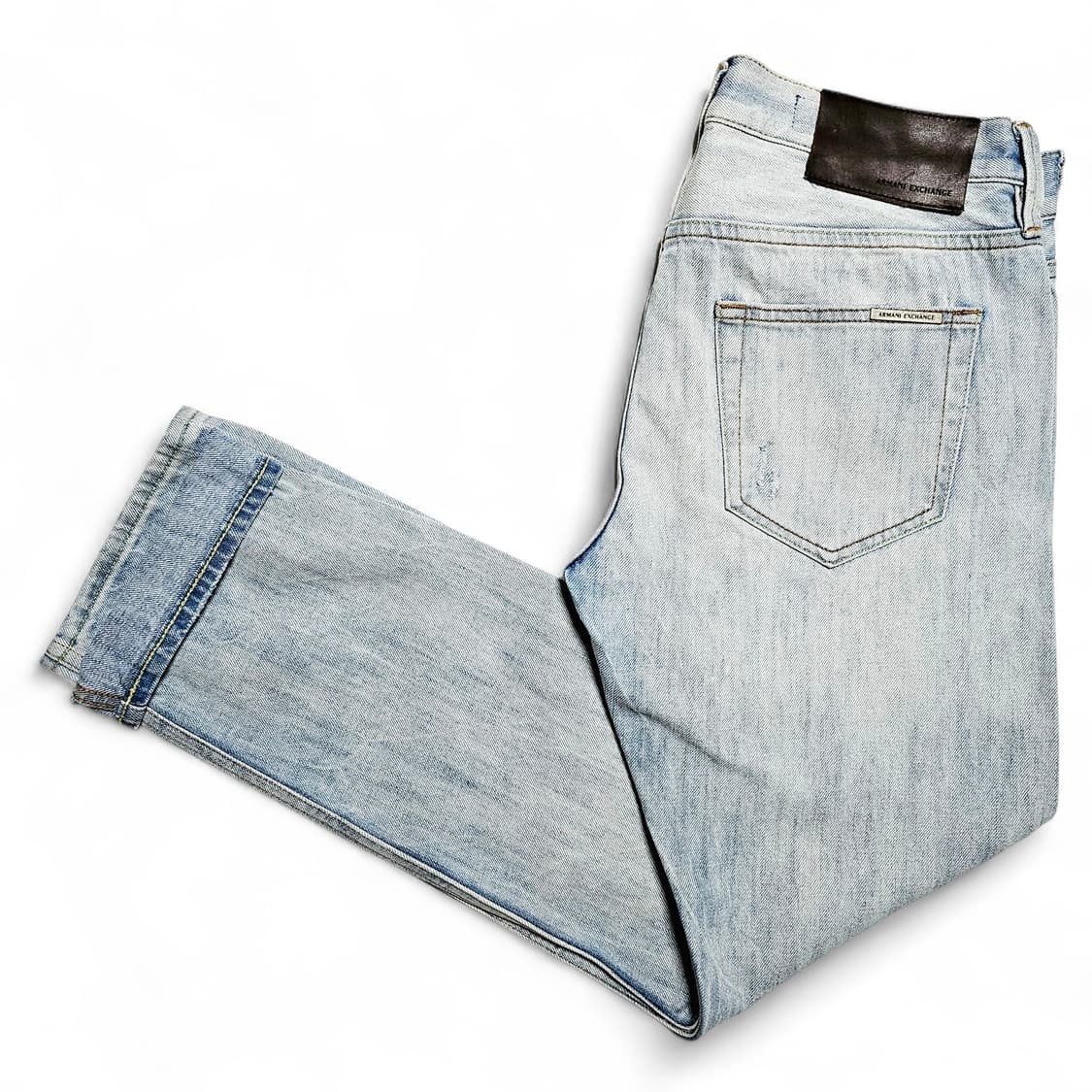 [실측32][알마니 익스체인지] 스트레이트 잼브 드로이트 라이트인디고 상품이미지3