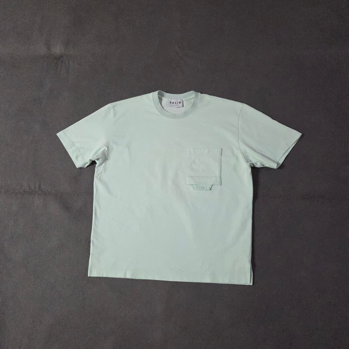 솔리드옴므 포켓 반팔 티셔츠 48 100 민트 상품이미지1