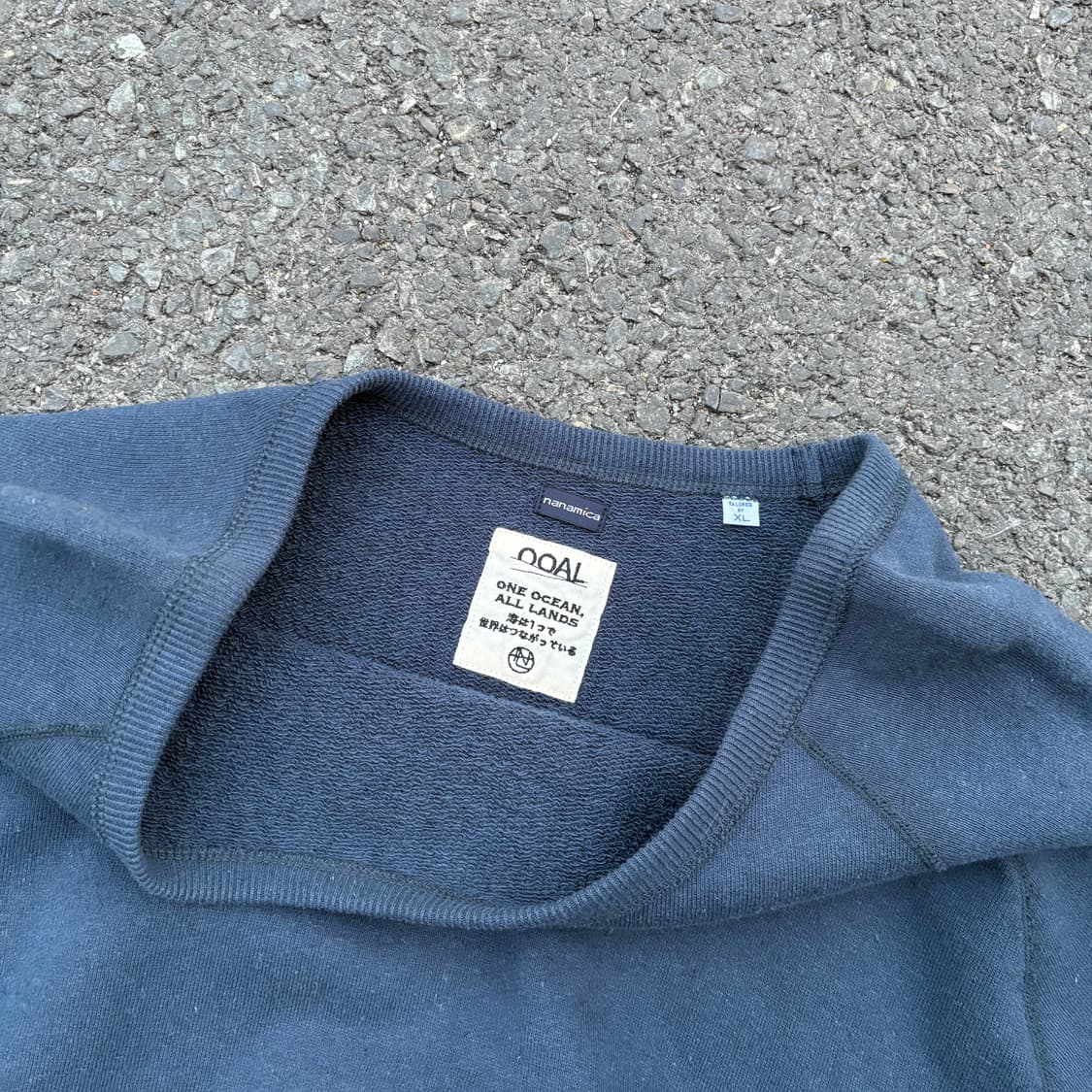 나나미카 네이비 오버사이즈 7부 스웻셔츠 상품이미지7