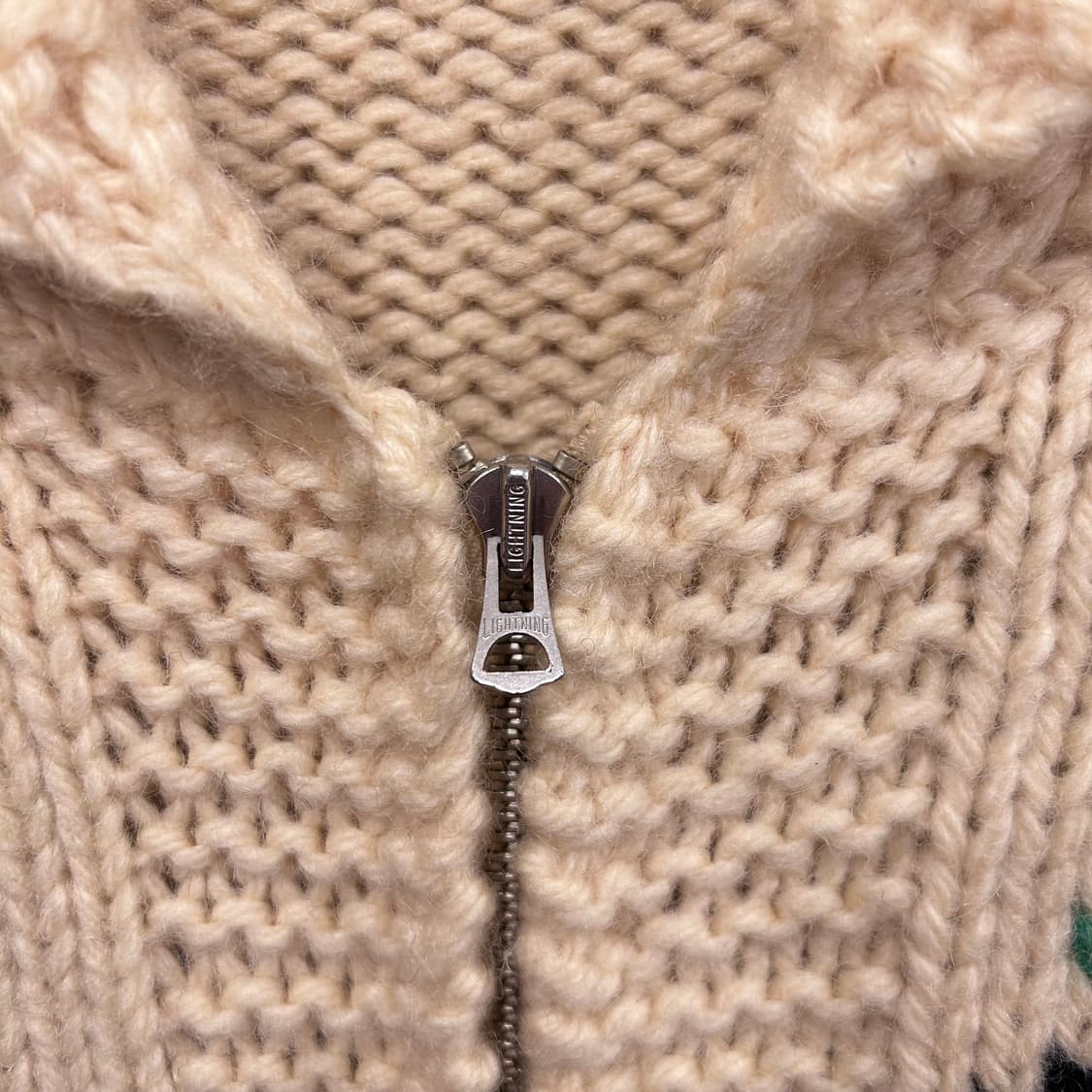 캐나다 핸드그래프트 빈티지 코위찬 니트집업 상품이미지4