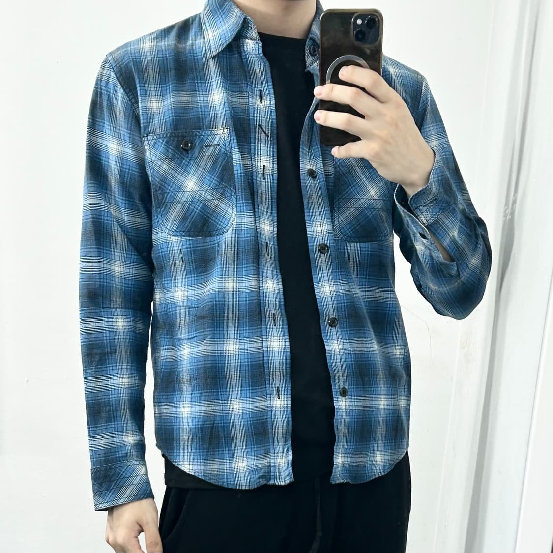 넘버나인 체크 셔츠 상품이미지3