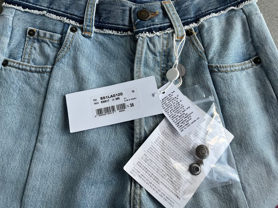 (새상품) 메종 마르지엘라 컨트라스 패널 스트레이트 진 상품이미지4