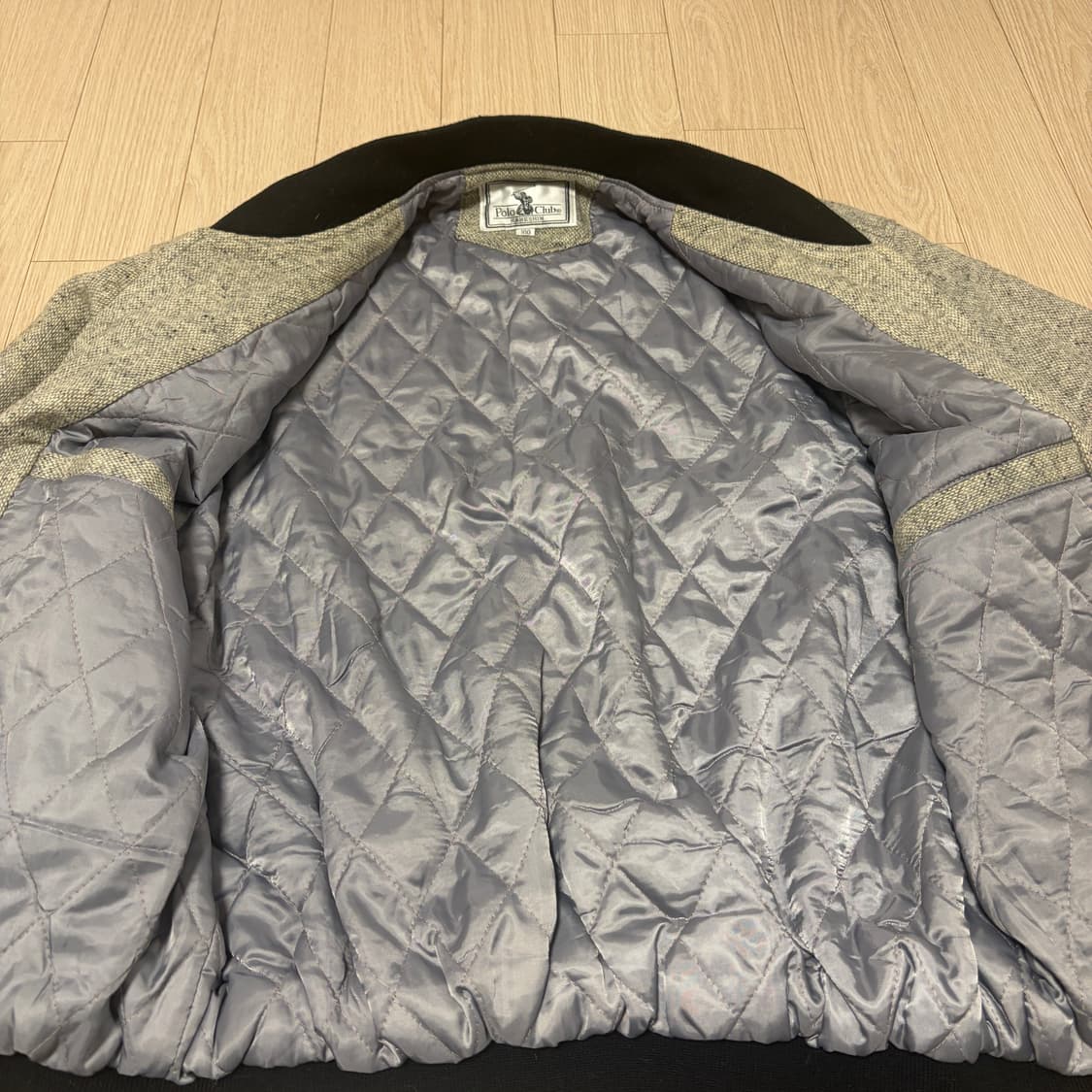 폴로 클럽 카네신 90s  빈티지 헤링본 블루종 자켓 상품이미지3