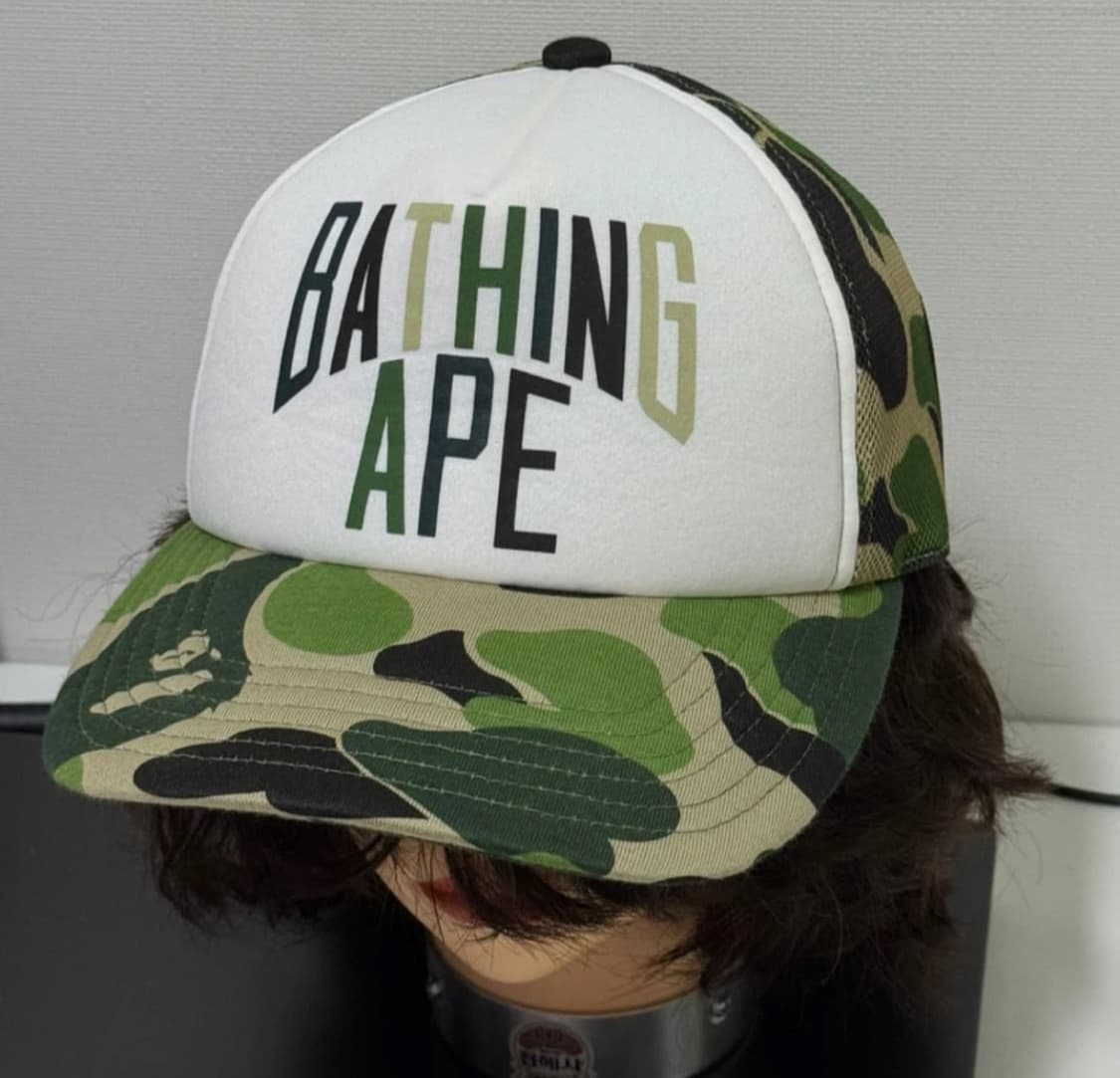 베이프 BAPE ABC Camo NYC Logo Mesh Cap Gree 상품이미지2