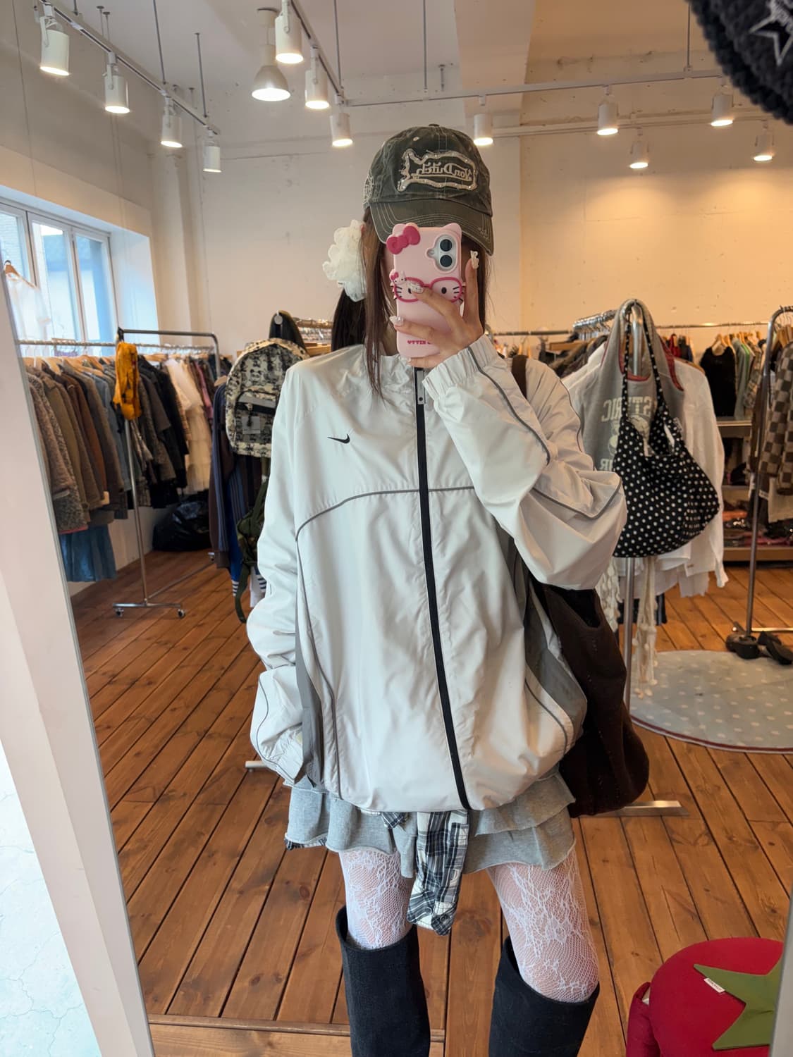 나이키 회베이지 올드스쿨 바람막이 상품이미지2