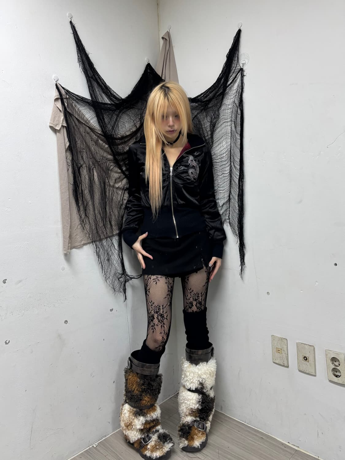 [2000s Ozz On] Dragon Print Bomber-Fit J 상품이미지2