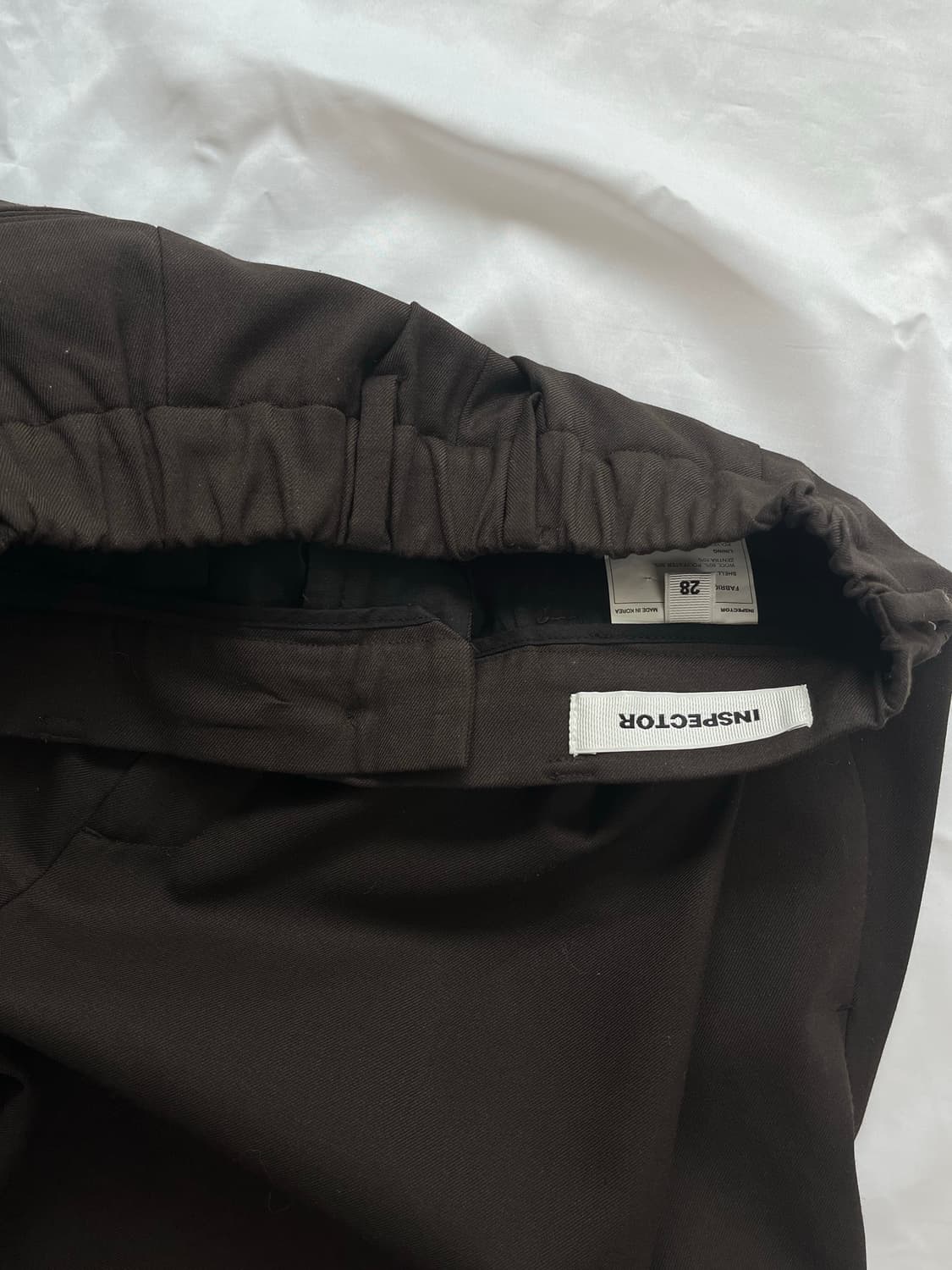 28) 인스펙터 804 울 파라슈트 팬츠 다크 브라운 상품이미지4