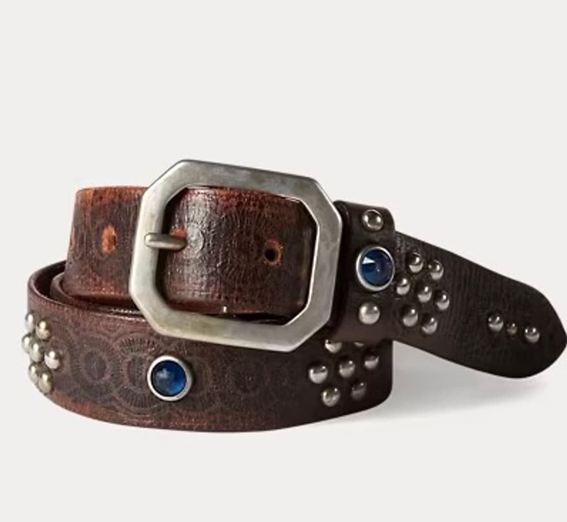 RRL 더블알엘 라스코 스터드 레더 벨트 32 상품이미지1