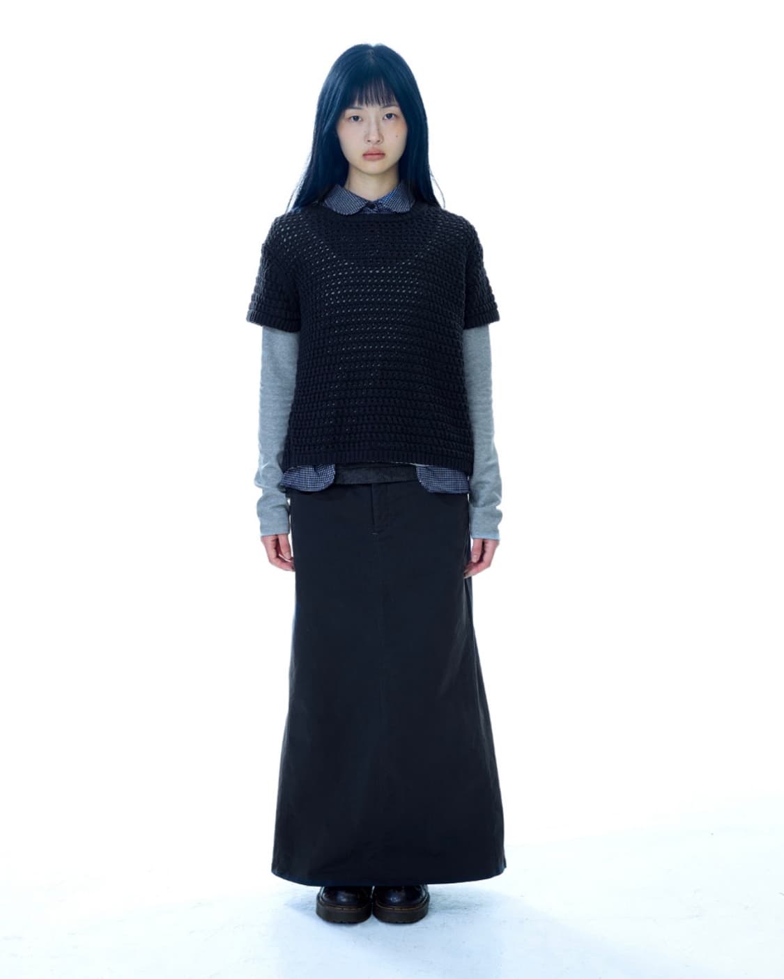 코이세이오 WAIST PANEL SKIRT CHARCOAL1 상품이미지1