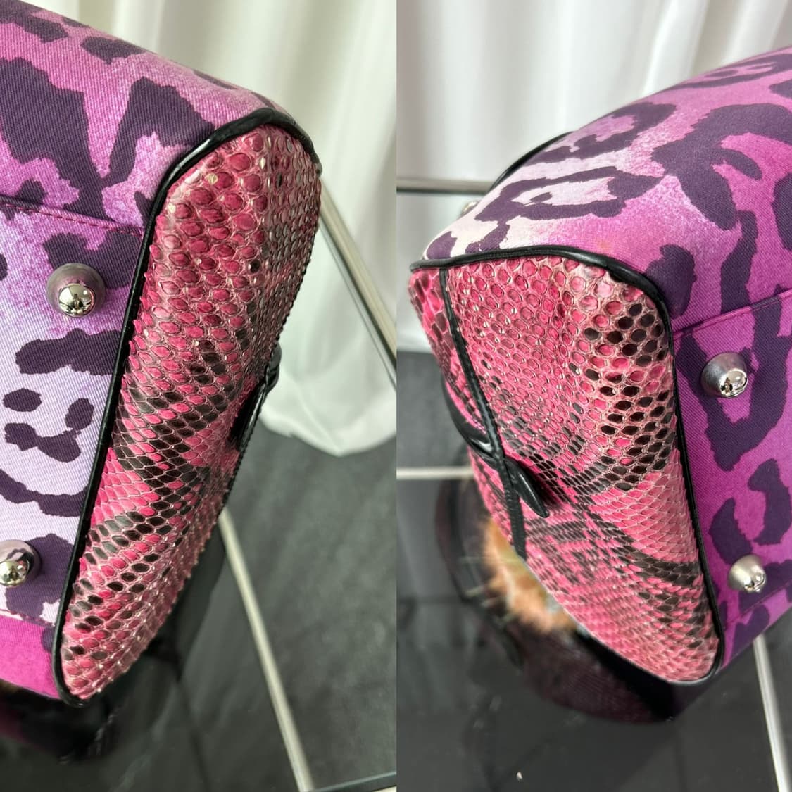 (레어) 디올 2004 파이톤 갬블러 다이스 보울러 숄버백 상품이미지8