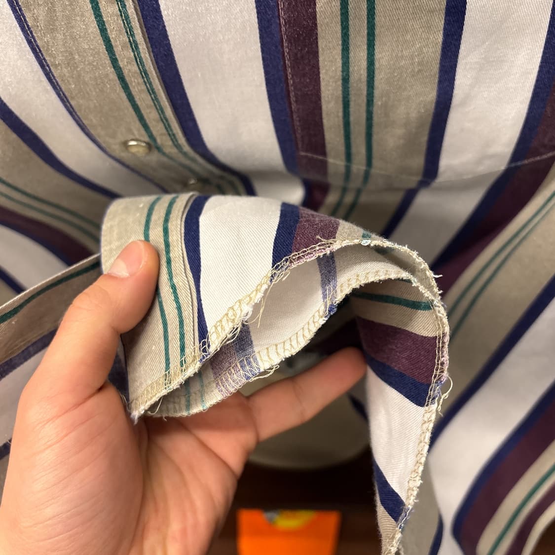 90s 랭글러 멀티 스트라이프 웨스턴 스냅 코튼 셔츠 N1033 상품이미지7