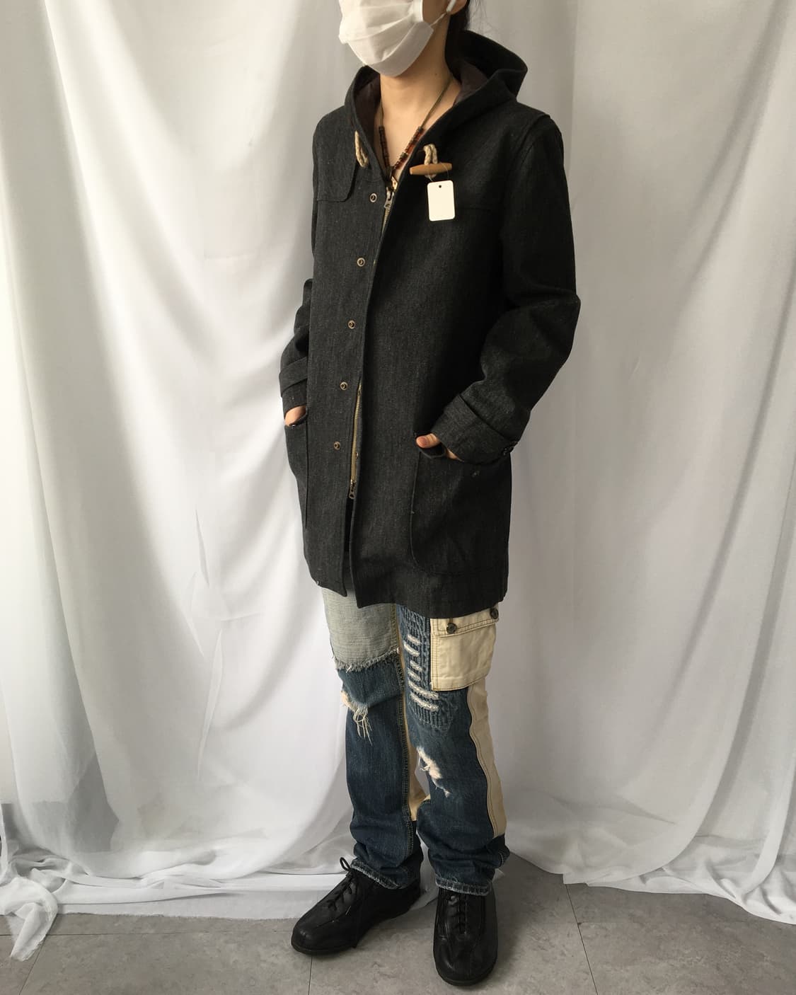 Duffle button point hood coat 상품이미지8