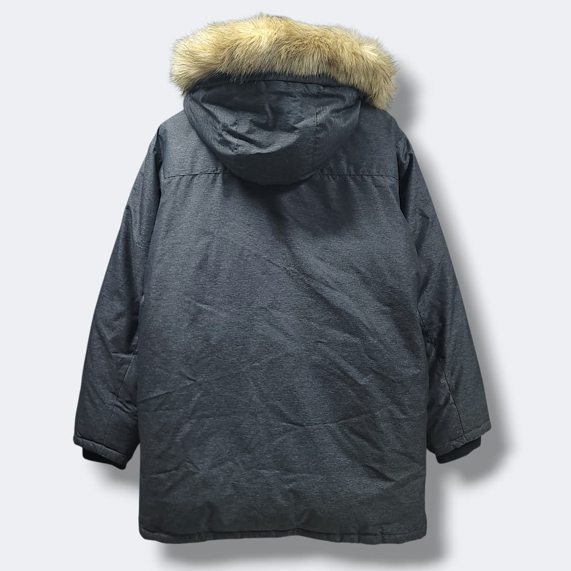 [XL] 컬럼비아 그레이 후드 헤비 덕 다운 야상 패딩 상품이미지2