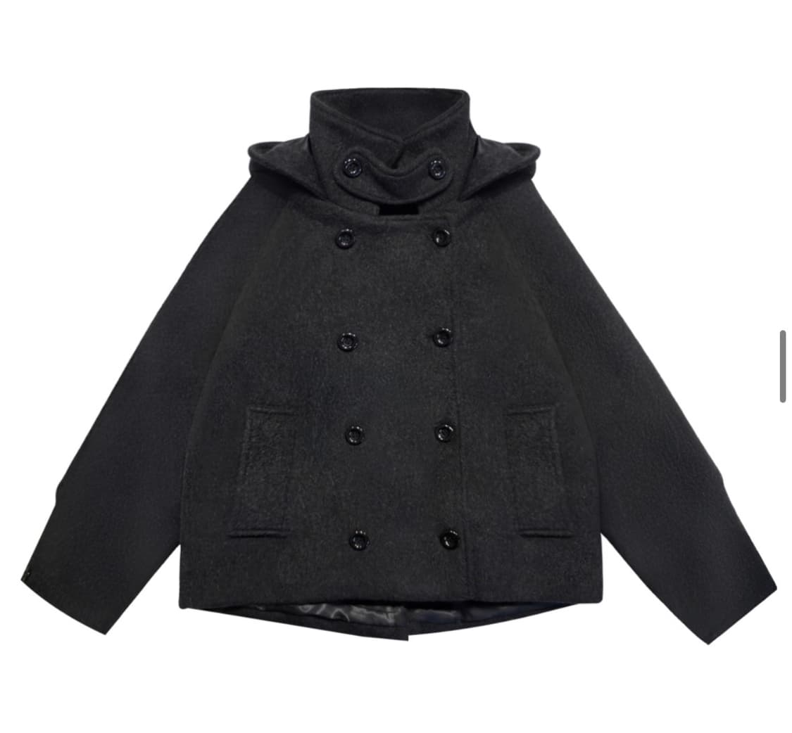 후드 하프 코트 (울100) 상품이미지4