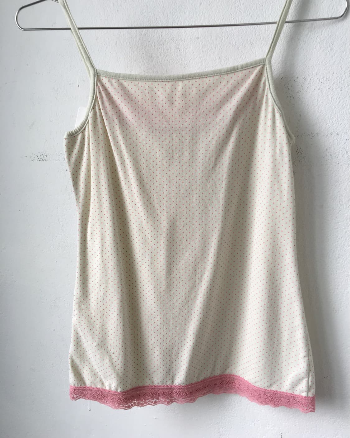 Lace trimming dot pattern sleeveless 상품이미지5