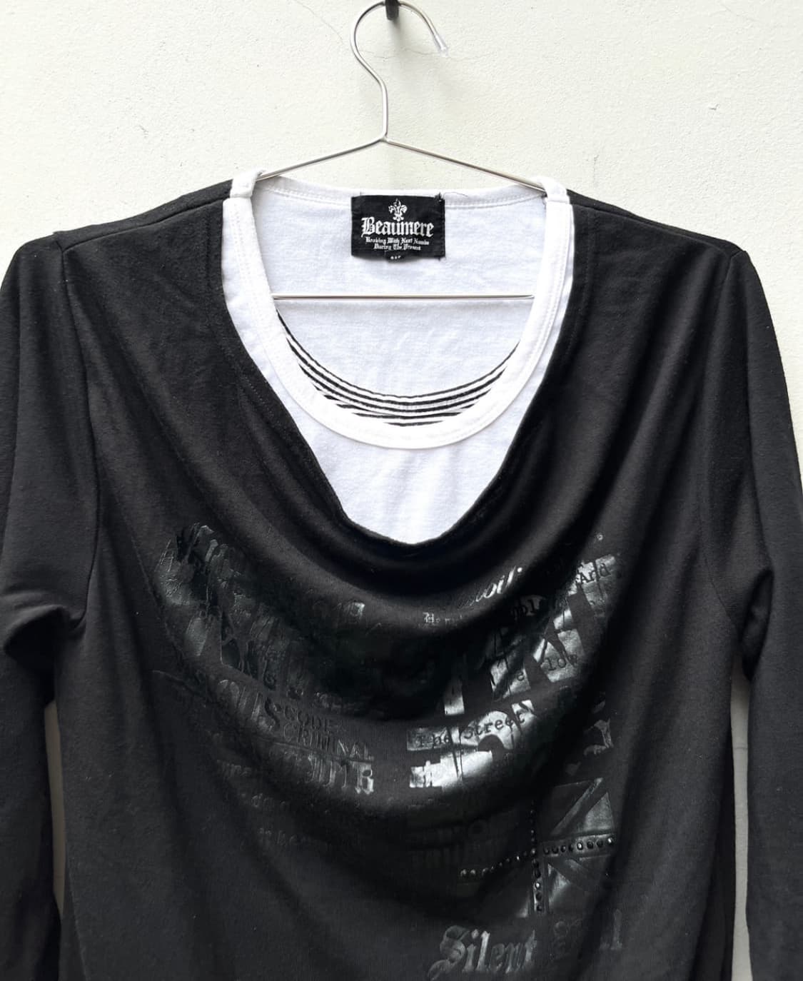 Beamere scarf layered drape top 상품이미지3