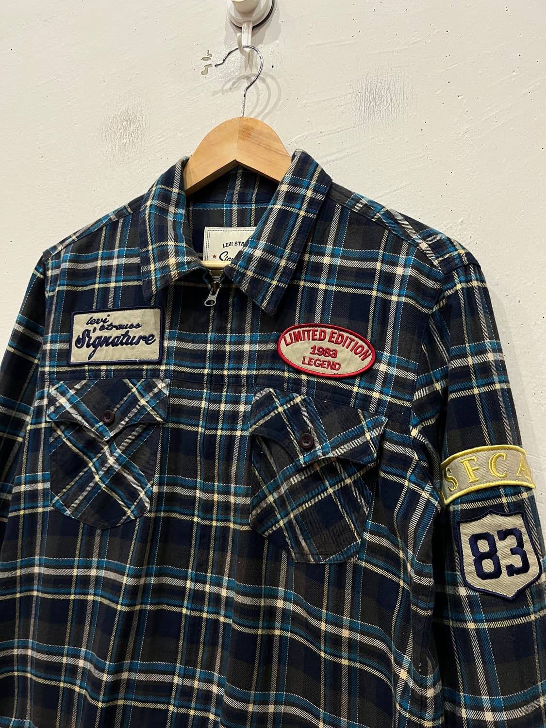 리바이스 체크 플란넬 집업 셔츠 95 상품이미지2