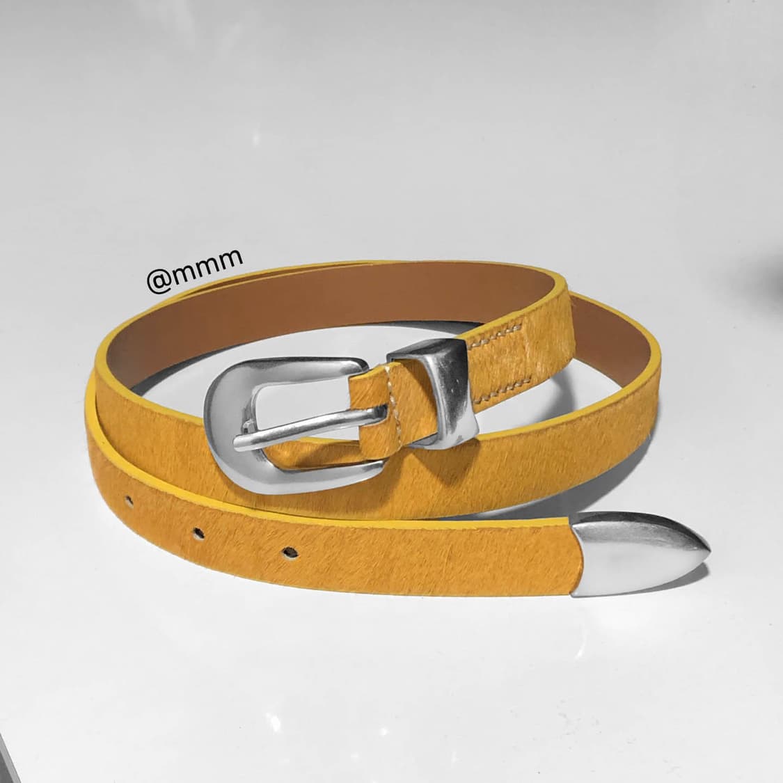 [리얼송치] 카우헤어 송치털 웨스턴 벨트🐂 상품이미지10