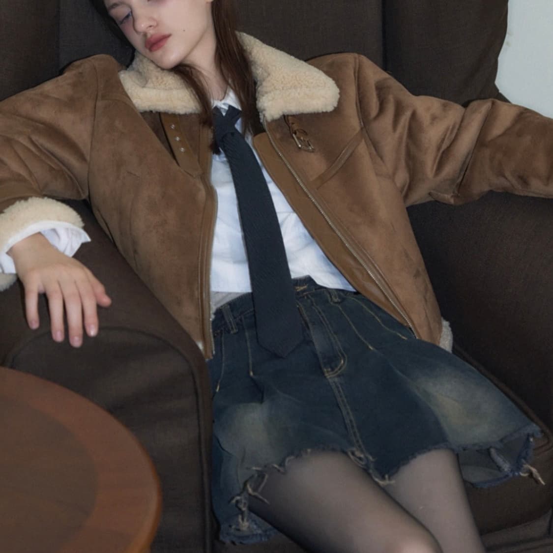 레더리 |  스웨이드 무스탕 자켓 상품이미지4