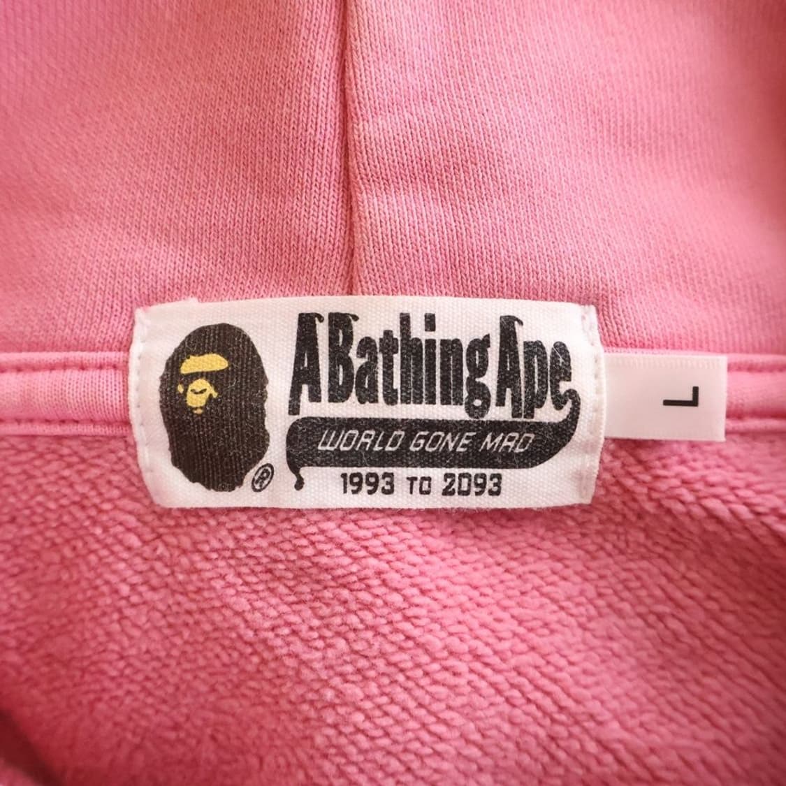 베이프 컬리지 풀오버 후드 핑크 상품이미지6