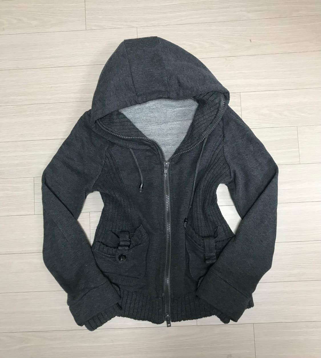 니트 후드집업 상품이미지1