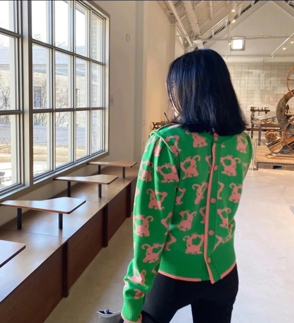 매니모어몽 엠엠엠 mmm 리버시블 가디건 핑크 그린 상품이미지6