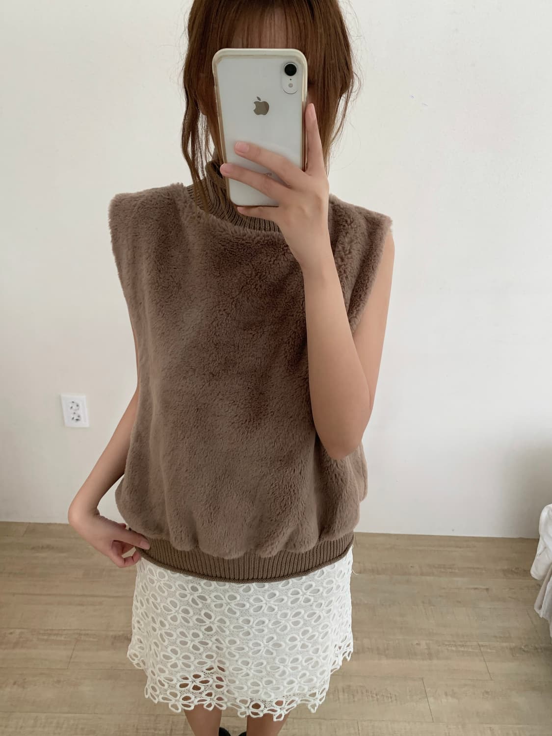 라떼갸루 코코아 퍼 조끼 퍼베스트 상품이미지2