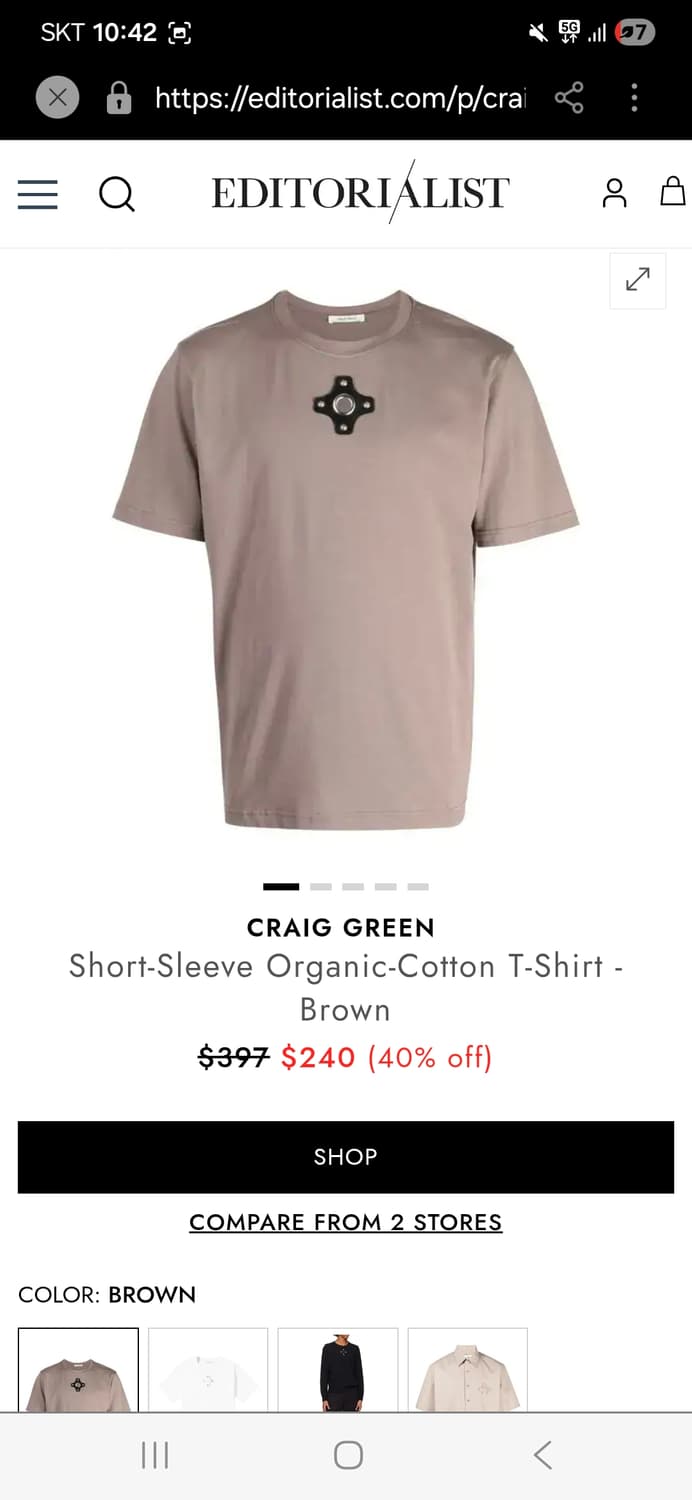 런던 디자이너 브랜드 크레이그그린 Craig Green 반팔 티셔츠 상품이미지7