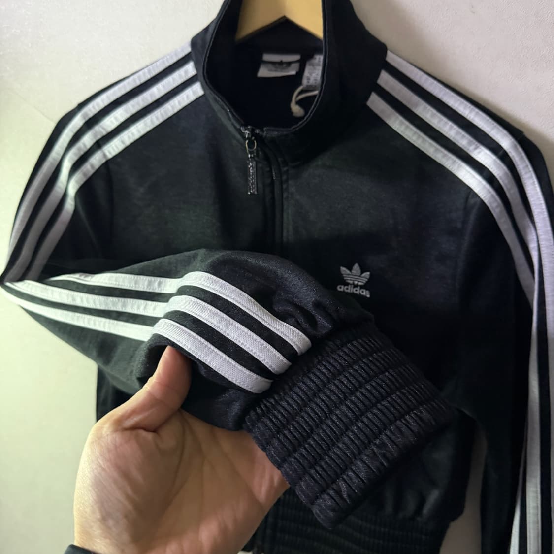 아디다스 슈퍼스타 삼선 크롭 트랙탑 M (여성 55 정도) 상품이미지7