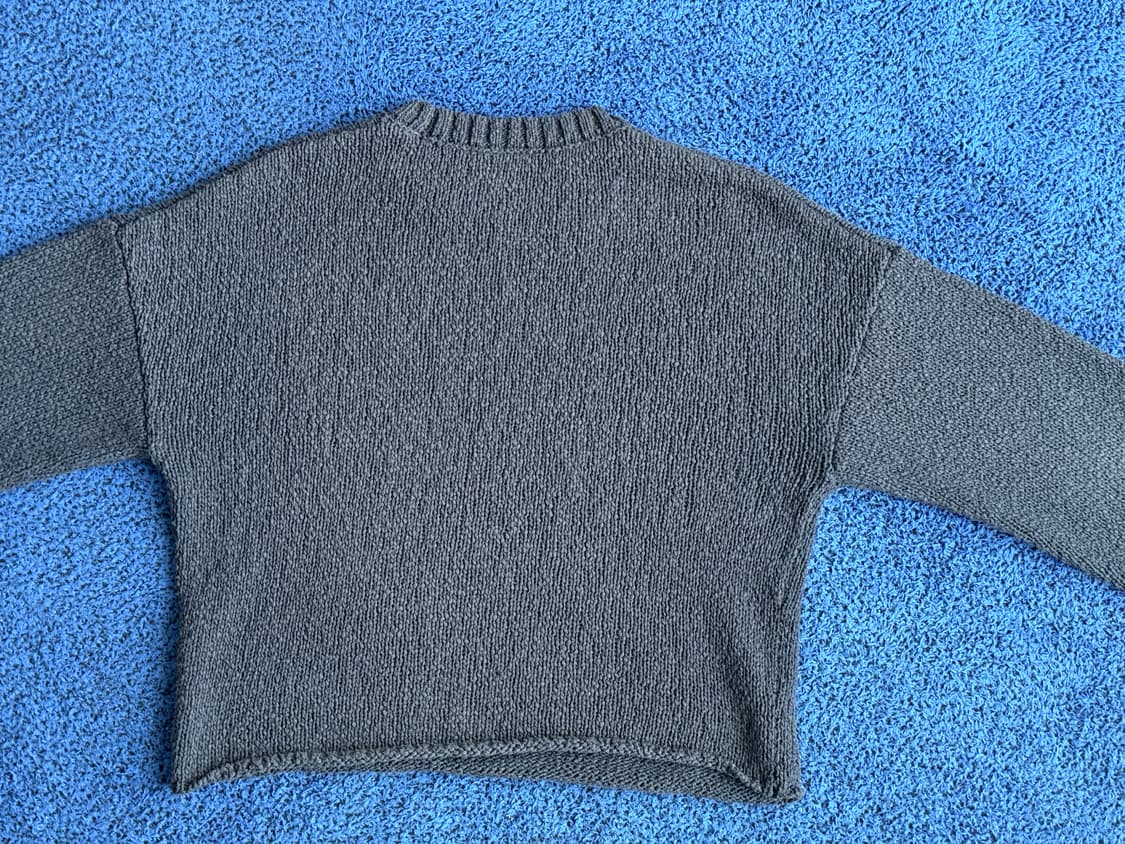 크롭 니트 스웨터 다크 블루 상품이미지5