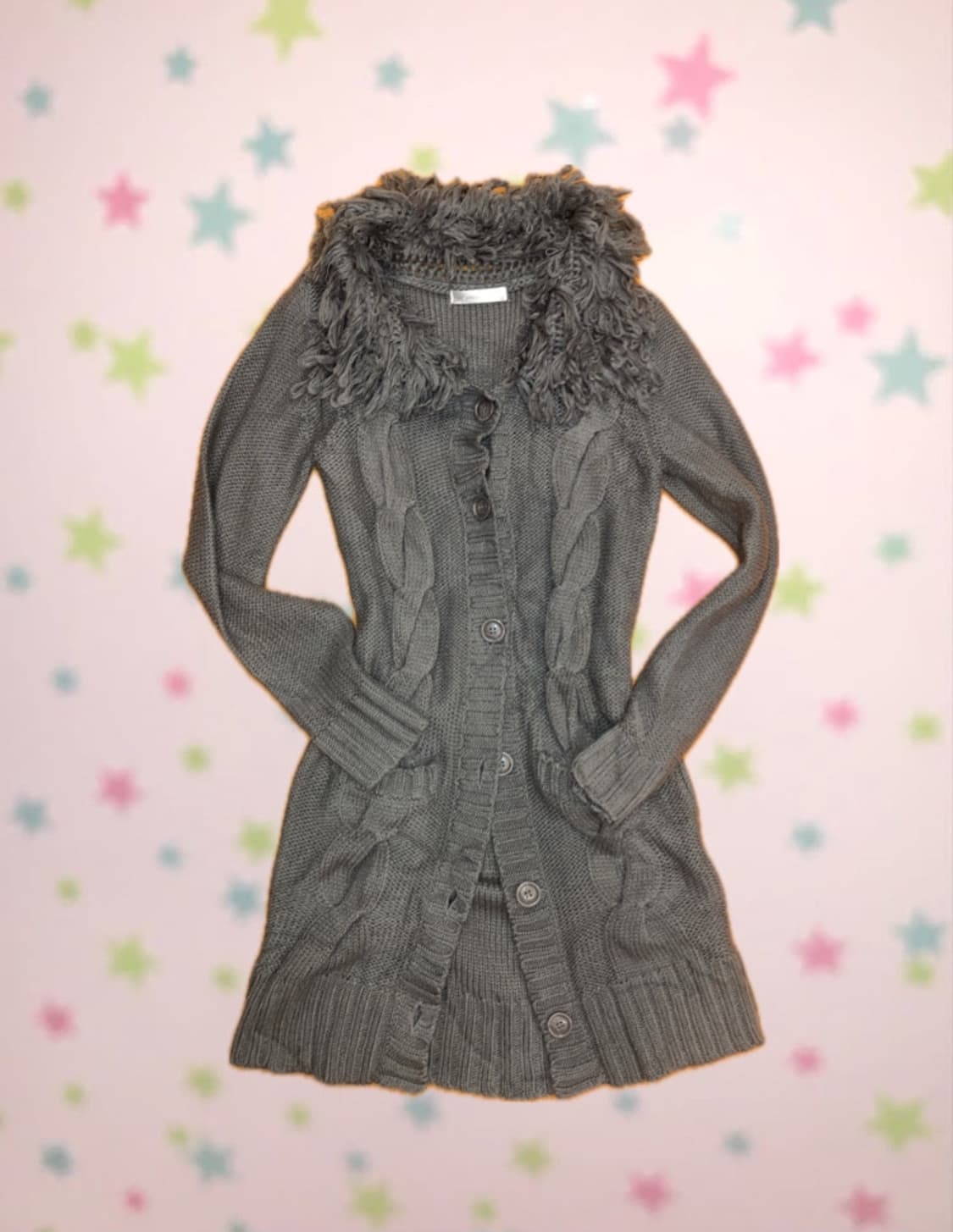 JPN 그런지 롱 케이블 가디건 상품이미지1