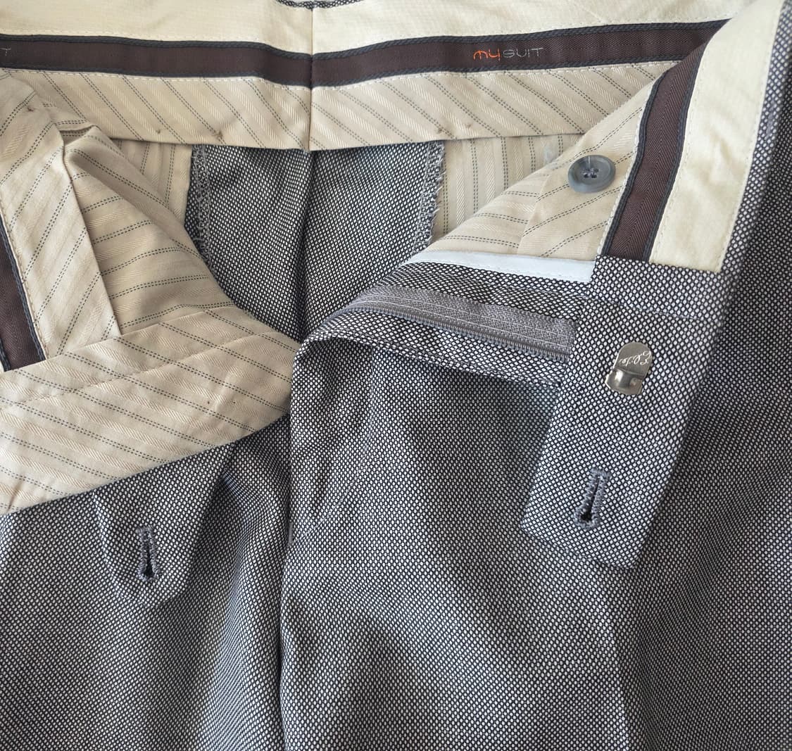 메리노 울 Birds eyes 그레이 맞춤정장 양복 (L 상품이미지7