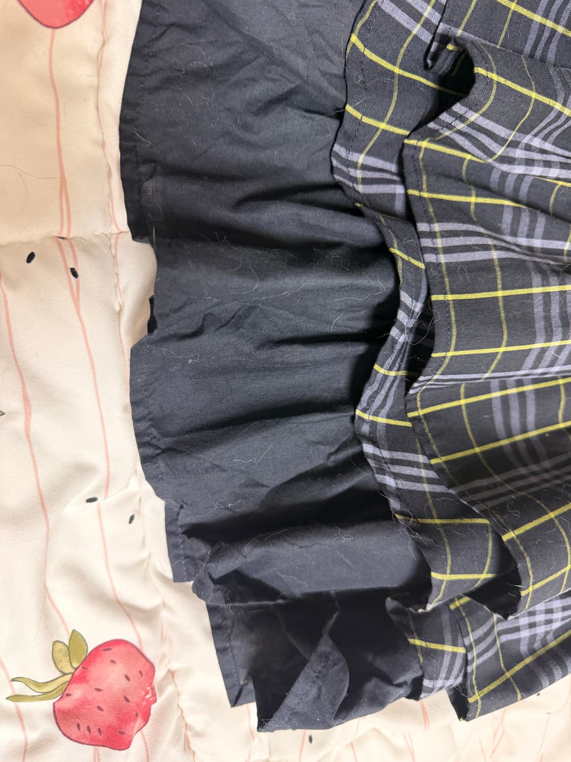 오헤시오 체크 프릴 미디 스커트 네이비 상품이미지6