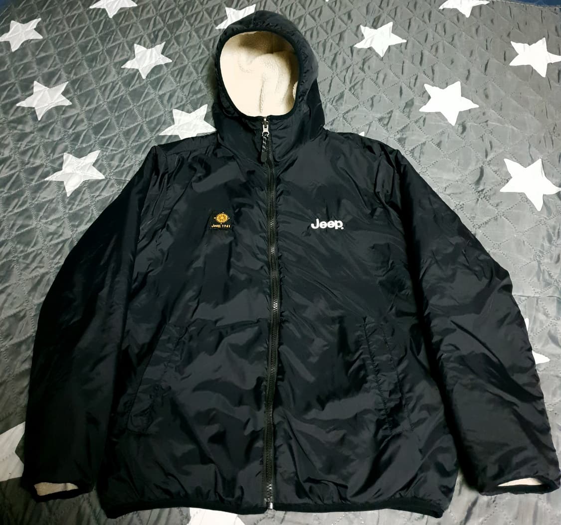 JEEP 와펜 리버시블 나일론 후리스 후드 집업자켓 (L) 상품이미지4
